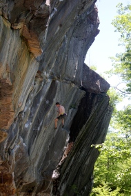 James Otey whipping off the Cold War link up (5.14a)