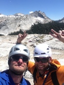 Summit selfless on top of Fairview Dome, Tuolumne Meadows